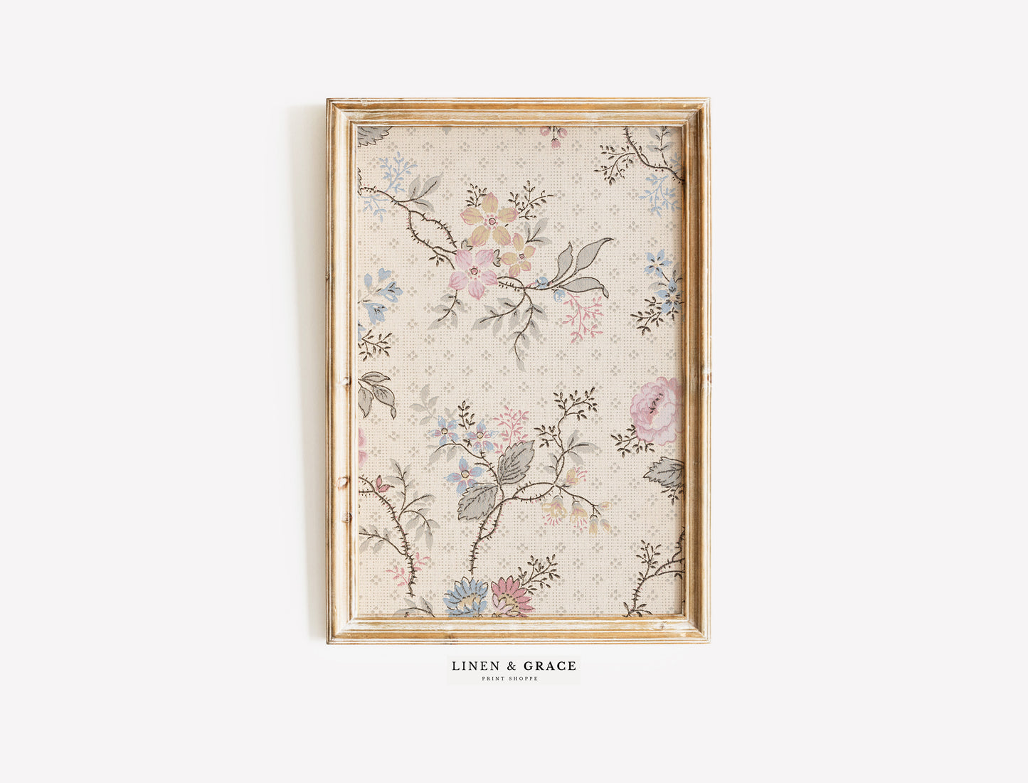 Vintage Floral Textile Print