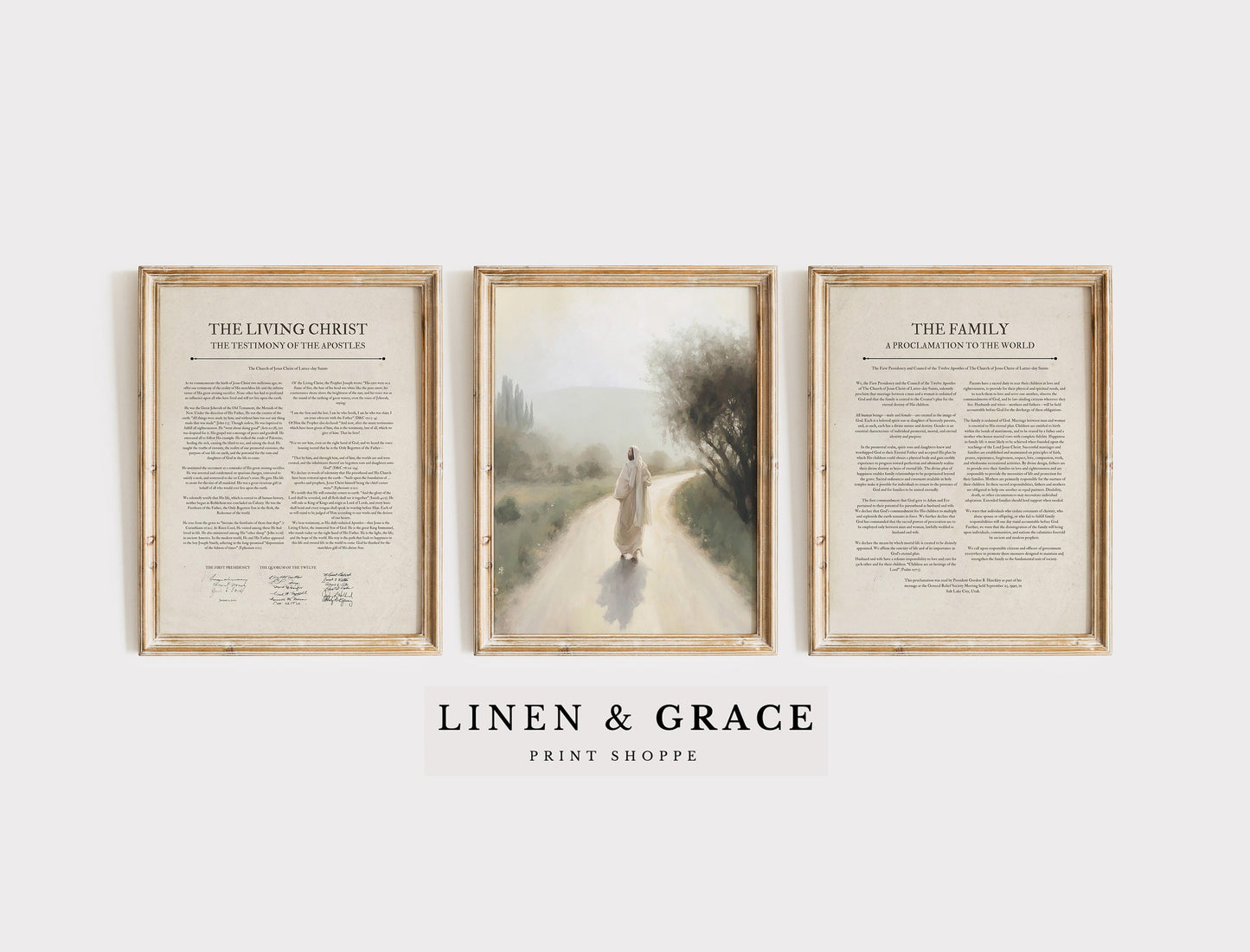 The Living Christ |The Family Proclamation | Gallery Set of 3