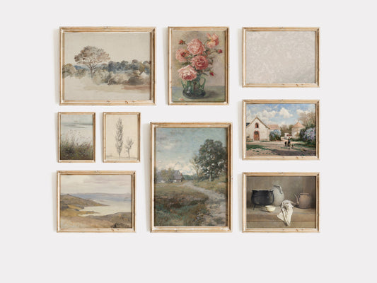 French Country Farmhouse Gallery Set of 9