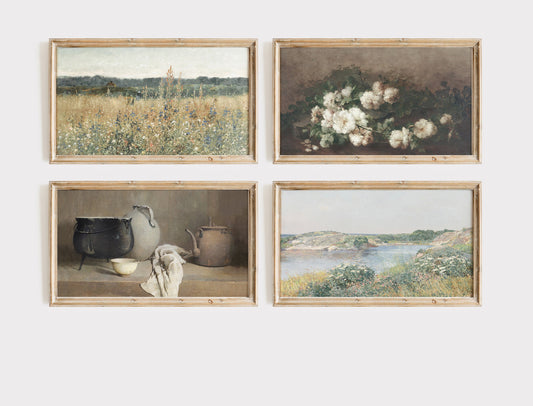 Samsung Frame TV 4 PACK | Vintage Painting Landscapes